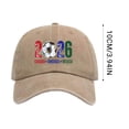 thumbnail image 6 of OAVQHLG3B 2026 Soccer Fan Cap，Classic Baseball Caps, USA, CAN, MEX Baseball Hat, Adjustable Unisex Fit, Breathable Cotton, for Soccer Supporter, 6 of 6