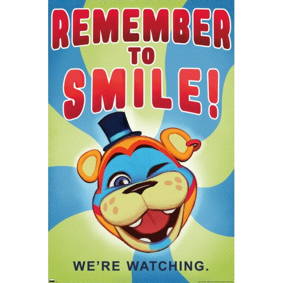 Five Nights at Freddy's: Security Breach - Remember To Smile Wall Poster, 22.375" x 34"