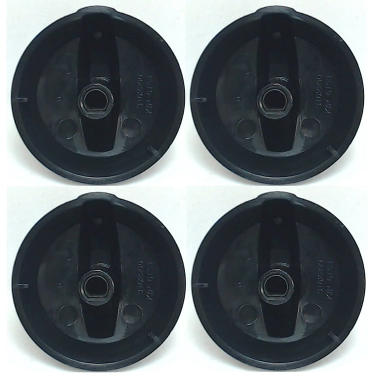 316220009, Top Burner Knob, 4 Pack, Replaces Electrolux 316220009, Top Burner Knob, 4 Pack, Replaces Electrolux