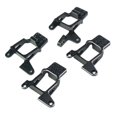 thumbnail image 3 of Paquete de 4 piezas de aros de choque de aluminio Torre delantera y trasera para actualización de orugas de roca -4 RC 1:10 Negro CUTICAT Soporte de torres de choque trasero delantero, 3 of 8