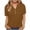 Brown, variant on Dxzfnsa Womens Oversized T Shirts Button Down Shirts Summer Tops Spring Casual Loose Fit V Neck Workout Short Sleeve 2025 Beach Vacation