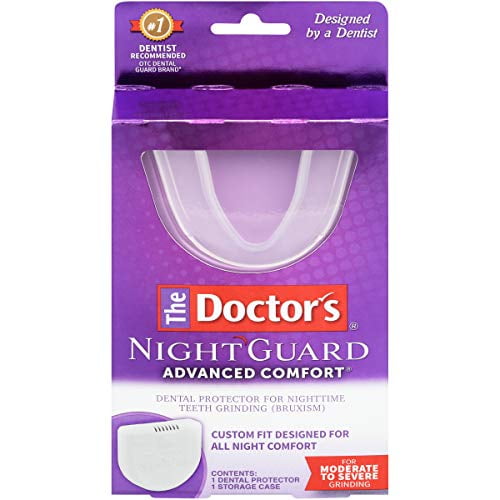 The Doctor's NightGuard for Teeth Grinding, Custom-Fit Dental Guard for Nighttime 6x5x4 Inch (Pack of 1)
