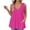 #002-Hot Pink, variant on GIPQJK Tank Top for Women Plus Size V Neck Sleeveless Workout Tank Top Casual Loose Fit Floral Print Summer Tees Blouses with Pockets,Dark Purple 4XL