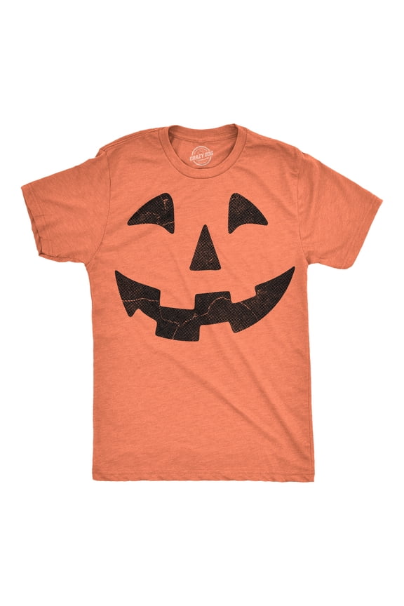 Pumpkin Face T-Shirt Funny Halloween Jack O Lantern Shirt Graphic Tees