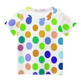 thumbnail image 5 of Maqroz Girls Short Sleeve Polka Dot Print Top Summer Breathable Crewneck Tee Soft Cute Print Shirt for Playground 3-14 Years, 5 of 5