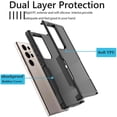 thumbnail image 3 of Galaxy S24 5G Case, 2 in 1 Phone Case for Samsung Galaxy S24 6.2" ,Takfox Shockproof Protection Heavy Duty Armor Hard Plastic & Rubber Rugged Bumper Cover,Black, 3 of 10