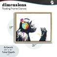 thumbnail image 4 of Stupell Industries Modern Ape On Air Headphones Gold Floating Frame Canvas Art, 21 x 17, by Svetlana Aleynikova, 4 of 8