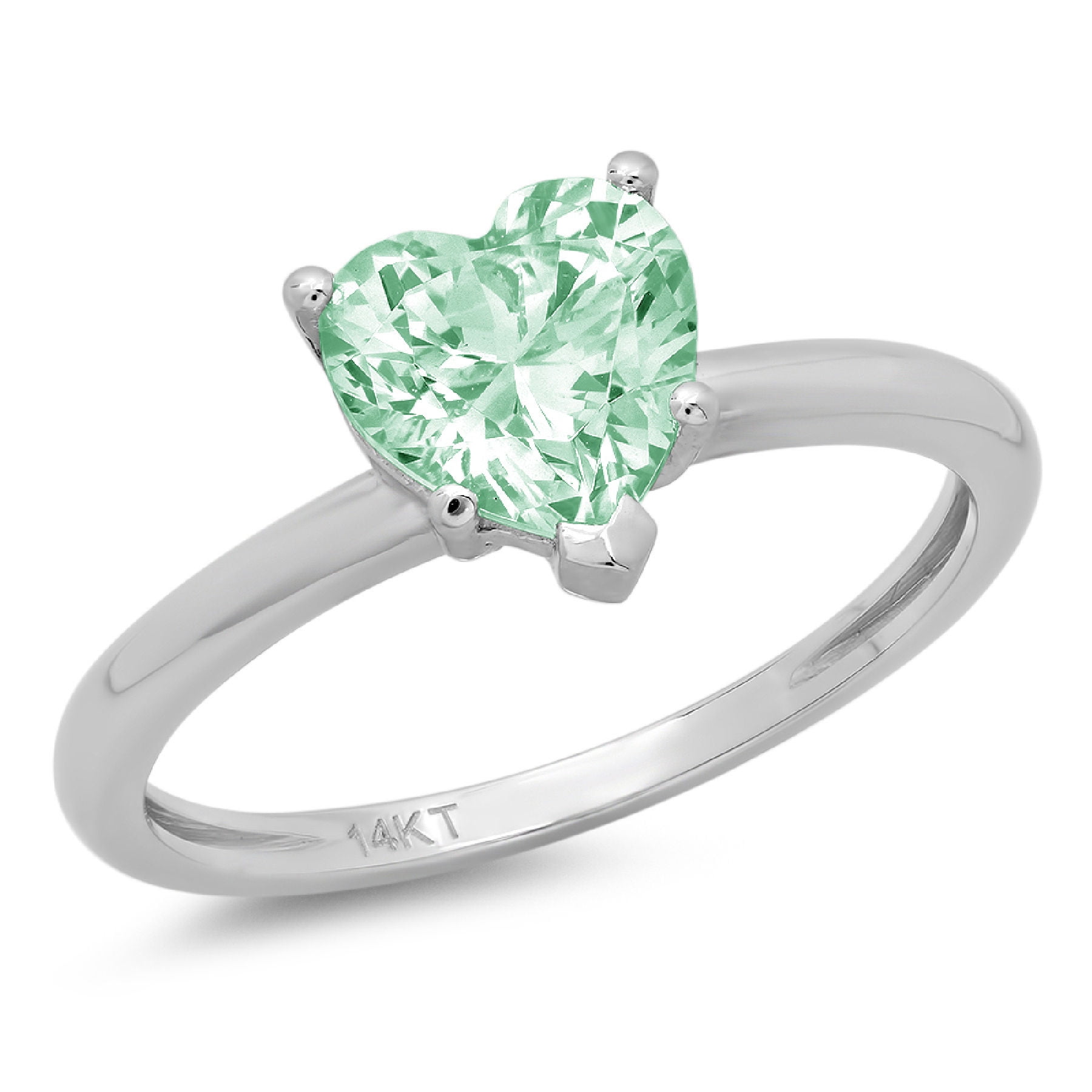 Details about   Emerald Green Halo Wedding Ring Heart Engagement Ring Valentine's Day Gift Her 