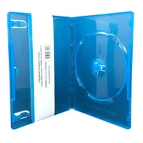 (10) CheckOutStore Premium Standard Single 1-Disc DVD Cases 14mm (Clear Blue)