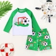 thumbnail image 3 of Younger Tree Toddler Baby Boys Swimsuits Trunk Rashguard Long Sleeve Top Shorts Two Pieces Bathing Suit Swimwear Outfit for 6-7T, 3 of 9