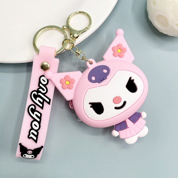 Super Cute Sanrio Zipper Couple's Storage Coin Purse Keychain Cute Kt Cat Bag Hanging Accessories Car Small Bag
