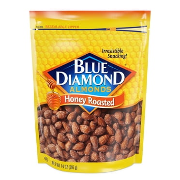 Blue Diamond Almonds, Classic and Sweet Honey Roasted Flavored Snack Nuts for Snacking, Lunches, Holiday, On-The-Go, Kids and Adults, 14oz Bag