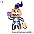 thumbnail image 1 of 6FT Tall Skeleton Small Ghost Inflatable Pumpkin Skull Halloween Decor, LED Lights, High Performance Waterproof Fan, 1 of 7