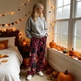 thumbnail image 4 of Halloween Sweatpants for Women Wide Leg Baggy Y2K Print Fall 2026 Casual Joggers Lounge Pants Pajama Holiday Costume Outfits with Pockets,S,Deep Red, 4 of 6