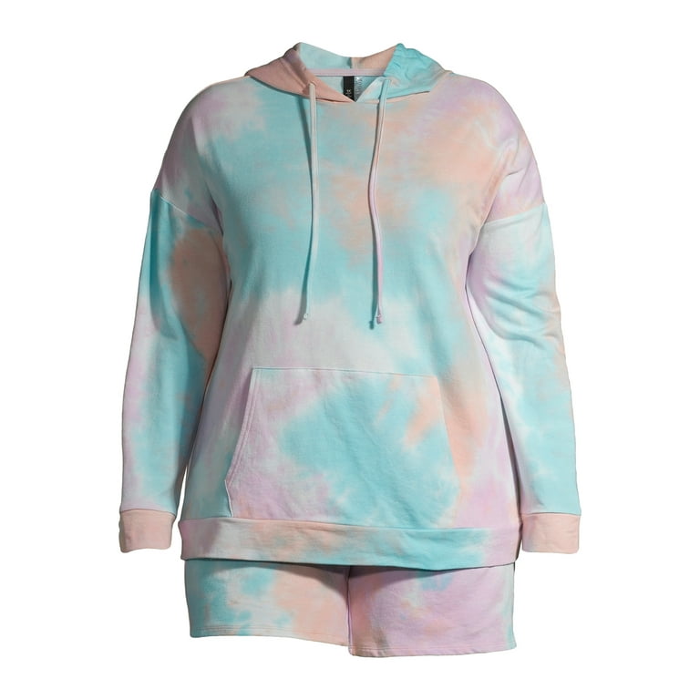 Silverwear Women s Plus Size French Terry Tie Dye Athleisure