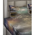 thumbnail image 4 of Ambesonne Colorful Fitted & Top Sheet Set with Shams, Eagle Thunder Clouds, Multicolor, 4 of 5