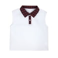 thumbnail image 5 of Boys Summer Outfit Set, Sleeveless Polo Shirt & Plaid Shorts Preppy Style 2-Piece Clothing Set for Toddler Boys（7-8Y）, 5 of 12