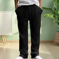 thumbnail image 2 of LIaqionyy Men's Corduroy Pants Straight Leg Casual Loose Drawstring Elastic Waist Fall Winter Clothes with Pockets, 2 of 8