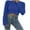Blue#1, variant on Fartey Women's Twist Front Cropped Sweaters Soft Comfy Long Sleeve Crew Neck Ribbed Knit Pullover Sweater Fashion Winter Going Out Sweater Black L