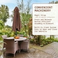 thumbnail image 6 of Autlaycil 7.5ft Brown Outdoor Patio Umbrella with Tilt, Crank and Sturdy Ribs for Lawn, Garden, Backyard and Pool, 6 of 8