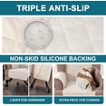 thumbnail image 4 of XUELC Waterproof Wing Chair Cover Wing Armchair Slipcovers Triple Non-Slip Sofa Slipcover for Wing Chair Furniture Protector for Pets, Kids,Dog Beige, 4 of 13