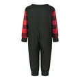 thumbnail image 5 of Elippeo Family Matching Christmas Pajamas, Baby Romper/Pet Apparel/Letter Car Christmas Tree Pattern Tops and Plaid Pants Sleepwear Set, 5 of 10