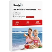 KOALA Photo Paper 5 x 7 Glossy 48LB 180gsm 100 Sheets Perfect for All Inkjet Printers