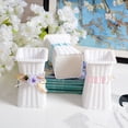 thumbnail image 6 of Farfi Flower Vase Unbreakable Square Opening Desktop Decoration Imitation Rattan Woven Plastic Vase for Home Couple (White), 6 of 11