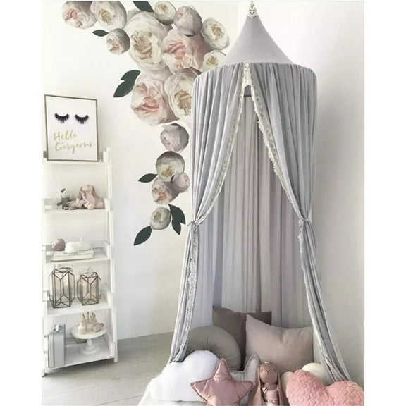 Curtain,Children's Room Summer Chiffon Lace Bed Tent Dome Bed Curtain Tent Net
