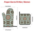 thumbnail image 4 of YFYANG Oven Mitts and Pot Holders Sets 4 Pieces, Non-Slip Heat Resistant Blue Vintage Abstract Geometry Kitchen Glove Pot Mat for Cooking and Baking, 4 of 8