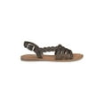 thumbnail image 3 of Women's Journee Collection Solay Flat Strappy Sandal Grey Faux Leather 8 M, 3 of 7