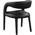 thumbnail image 5 of Maklaine Modern / Contemporary Black Vegan Faux Leather Dining Chair, 5 of 8