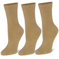 thumbnail image 2 of Sugar Free Sox Health & Comfort Womens Diabetic Crew Socks 3 PK (9-11, Khaki), 2 of 8
