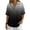Black, variant on Button Down Shirts for Women Plus Size Casual Linen Ombré Half Sleeve Button And Snap V-neck Top Shirt