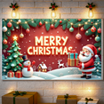 thumbnail image 6 of Red Theme Merry Christmas Banner Festive Christmas Display Lighted Letters Christmas Tree Design Xmas Backdrop for Christmas Party Indoor Decoration Family Gathering, 6 of 8
