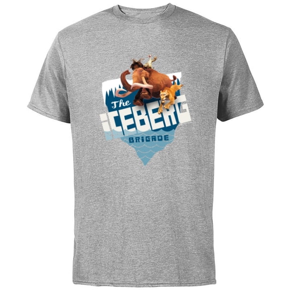 Ice Age Manfred Diego Sid and Scrat The Iceberg Brigade - Short Sleeve Cotton T-Shirt for Adults - Customized-Athletic Heather