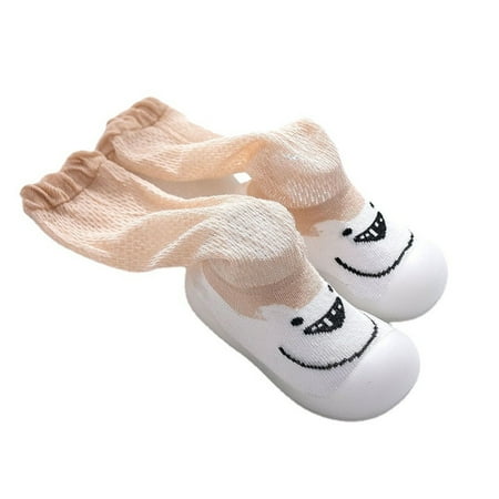 

nsendm Toddler Kids Baby Boys Girls Socks Shoes First Walkers Cute Cartoon Animals Toddler Size 6 Girls Shoes Shoes Beige 18 Months