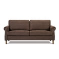 thumbnail image 3 of URHOMEPRO Mid Century Sectional Sofa Couch, Upholstered Couch with Solid Rubber Legs, High End Linen Fabric Modern Couches and Sofas, 3 Seaters Sofa for Living Room, Holds 500 lbs, Brown, Q10925, 3 of 6