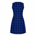thumbnail image 7 of Nighty for Women New Plaid Sleep Shirts for Women Sleeveless Printed Nightgown Plus Size Oversized House Dress with Pockets Blue XXL, 7 of 7