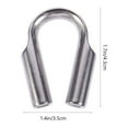 thumbnail image 2 of WHAMVOX  4 Pcs Stainless Cable Clamps Heavy Duty Thimble Thimbles Silver, 2 of 8