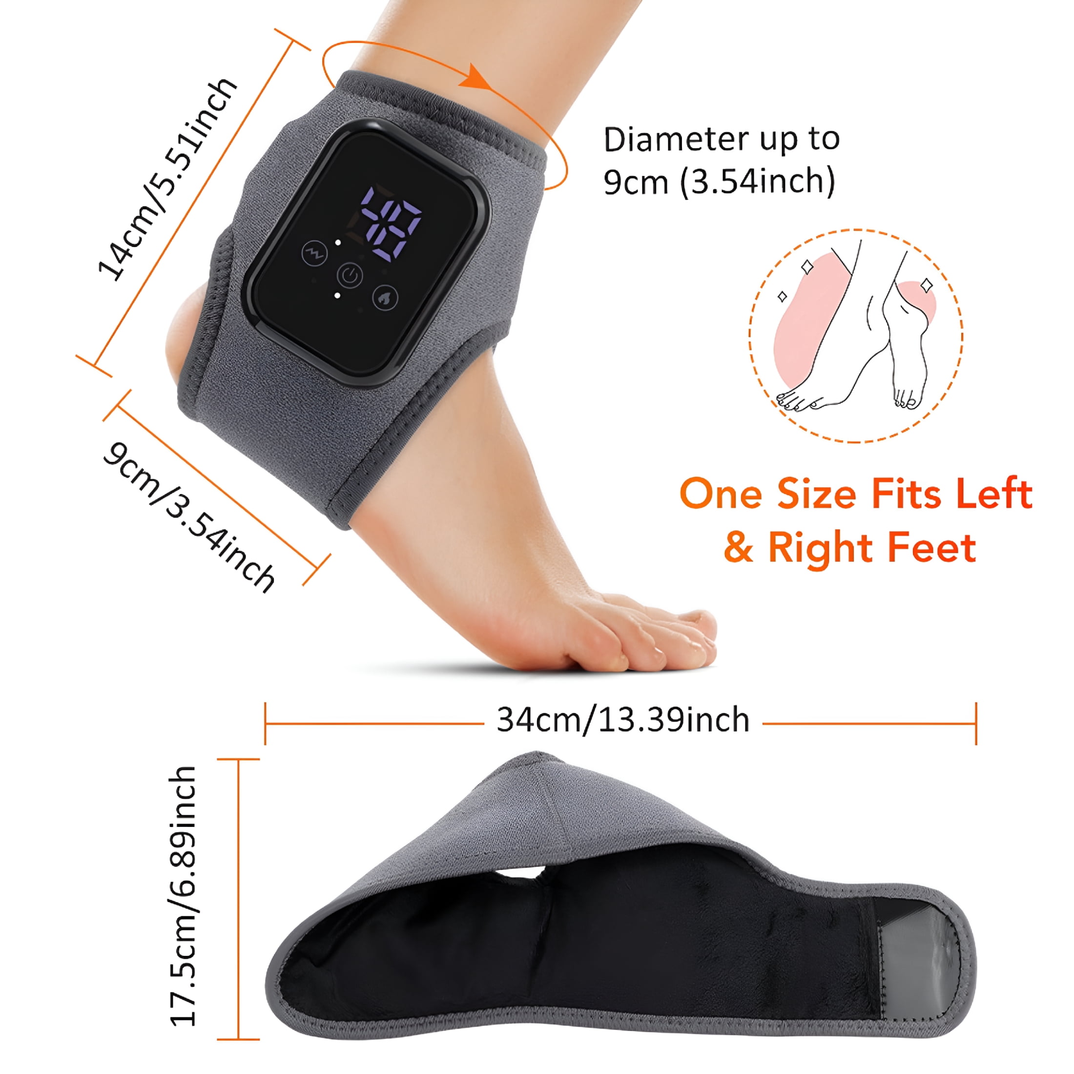 XIRQI 2026 New 2Pcs Foot Massager with Smart Timer,3-In-1 Portable Vibrating Heated Feet Massagers for Neuropathy Pain Relief & Ankle Relaxation & Blood Circulation for Home Office Travel (Black)
