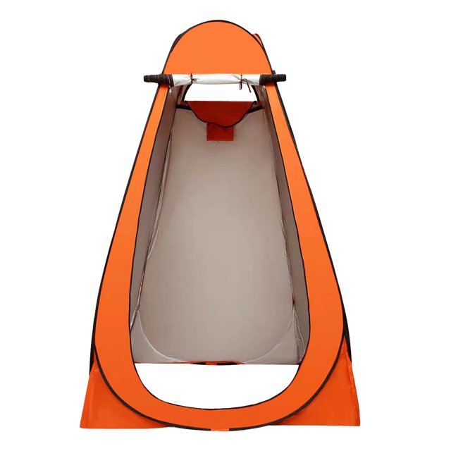 Tienda de campaña automática emergente, tienda de campaña portátil para ducha, espacioso vestuario para acampar, senderismo, playa, color naranja