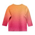thumbnail image 5 of KAUOD Teen Girls Sequins Shirt 3/7 Sleeve Crew Neck Soft Tshirts Clothes Kids Lightweight Fit Cotton Pullover Tops Outfits, 5 of 5