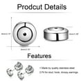 thumbnail image 3 of Earring Backs,4PCS Dics Earring Backs for Studs, Droopy Ears, Heavy Earrings, Secure Pierced Locking Earring Lifters Replacements in White Gold and 18K Gold, Large Heavy Earring Support Backs, 3 of 6