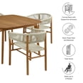 thumbnail image 2 of Vienna 5-Piece Dining Set with Curved-Back Armchairs in Natural Natural, 2 of 10