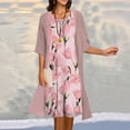 thumbnail image 5 of VBARHMQRT Square Neck Dress Ladies Summer Two Piece Dress 3D Digital Printing Fashion Outer Dress, 5 of 5
