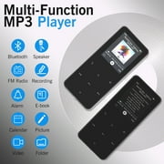 16GB MP3 Player with Bluetooth 1.8 inch Screen Portable Music Player with Speaker, Voice Recorder, Video, E-Book, Photo, Touch Buttons Digital Audio Player, Supports Expanded Up to 128GB, Black