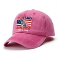 thumbnail image 3 of BODOAO USA 250 Years Baseball Cap 1776-2026, Statue of Liberty America 250th Anniversary Independence Day Patriotic Vintage Washed Cotton Adjustable USA Flag Dad Hat Pink, 3 of 4