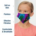 thumbnail image 2 of WeCare Disposable Face Mask, 3-Ply with Ear Loop (50 Individually Wrapped) - For KIDS - Assorted Crazy Tie Dye, 2 of 4