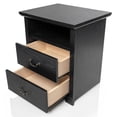 thumbnail image 5 of Furniture of America Chara Modern Wood 2-Drawer Kids Nightstand with Open Top Shelf, Black, 5 of 13